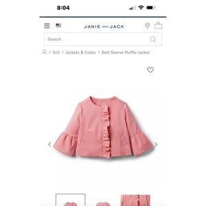 Janie and Jack Young Girls | Bell Sleeve Ruffle Jacket‎ Mauveglow | SZ 5